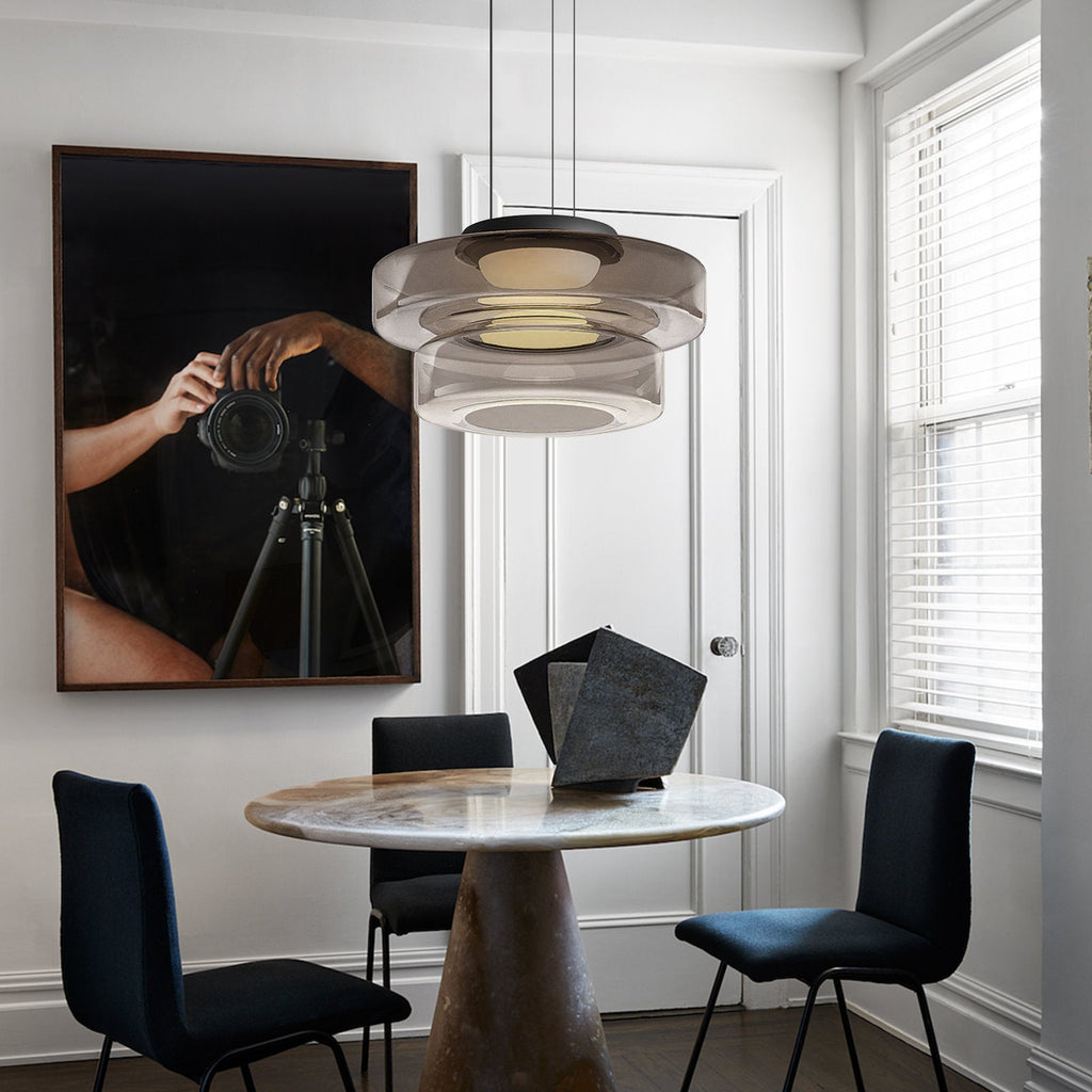 Bauhaus Layered Glass Pendant Light – Modern Ceiling Fixture