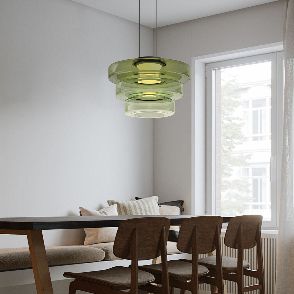 Bauhaus Layered Glass Pendant Light – Modern Ceiling Fixture
