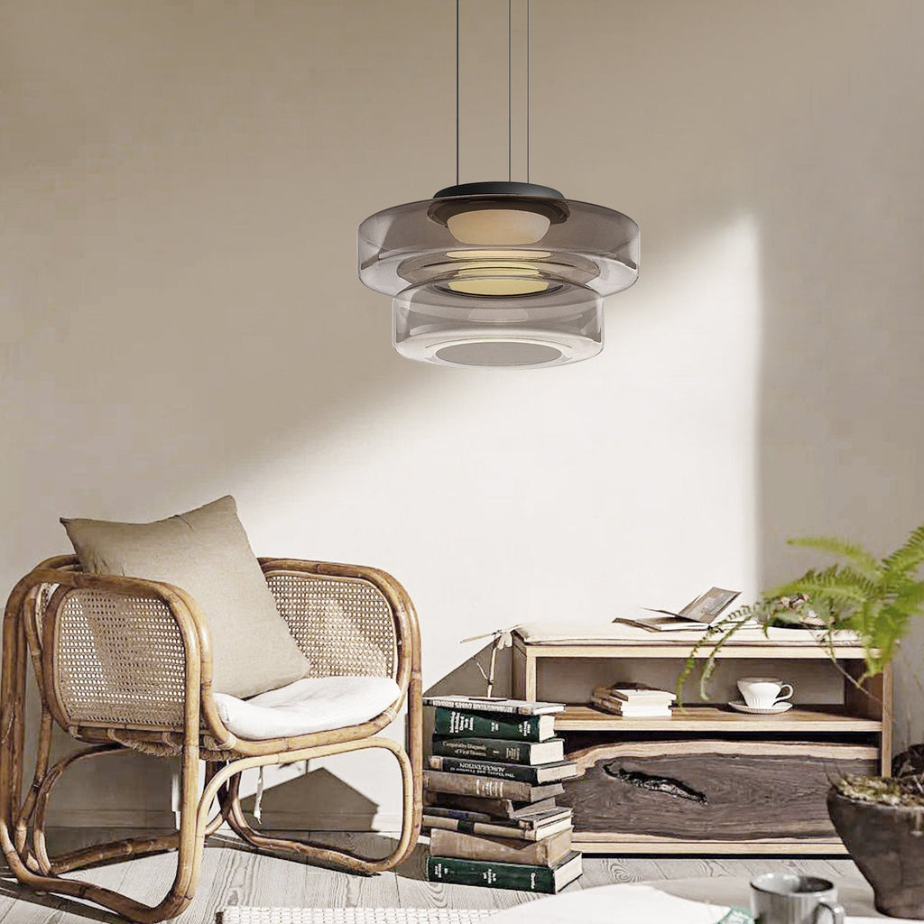 Bauhaus Layered Glass Pendant Light – Modern Ceiling Fixture
