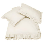 400 Thread Count Cotton Sateen Ruffle Duvet Cover Set