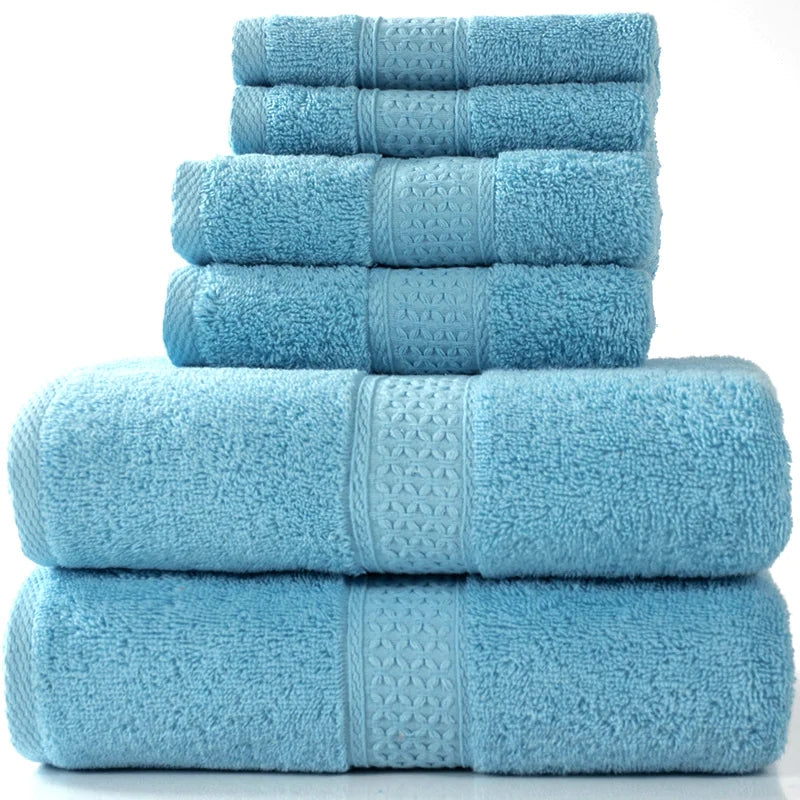 6-Piece Cotton Absorbent Bath Towel Set
