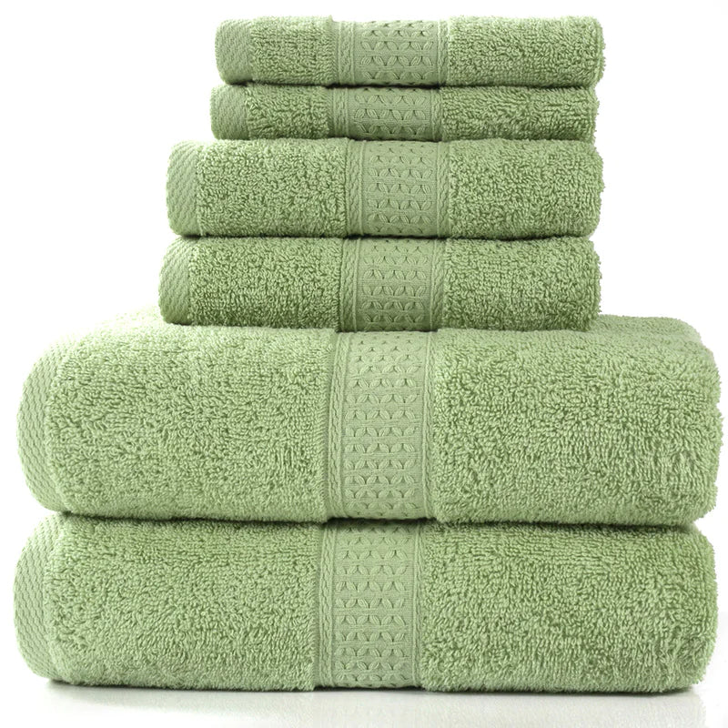 6-Piece Cotton Absorbent Bath Towel Set