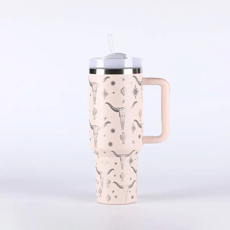 Stainless Steel Straw Tumbler