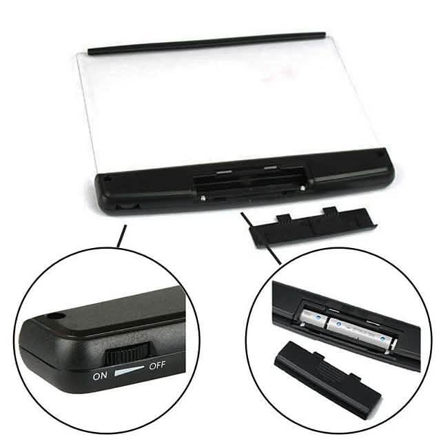 Portable LED Book Reading Light – Black & White