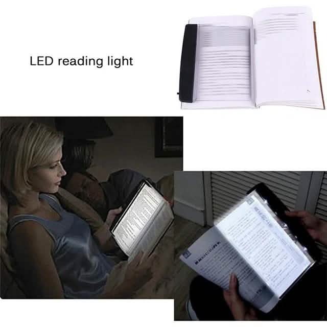 Portable LED Book Reading Light – Black & White
