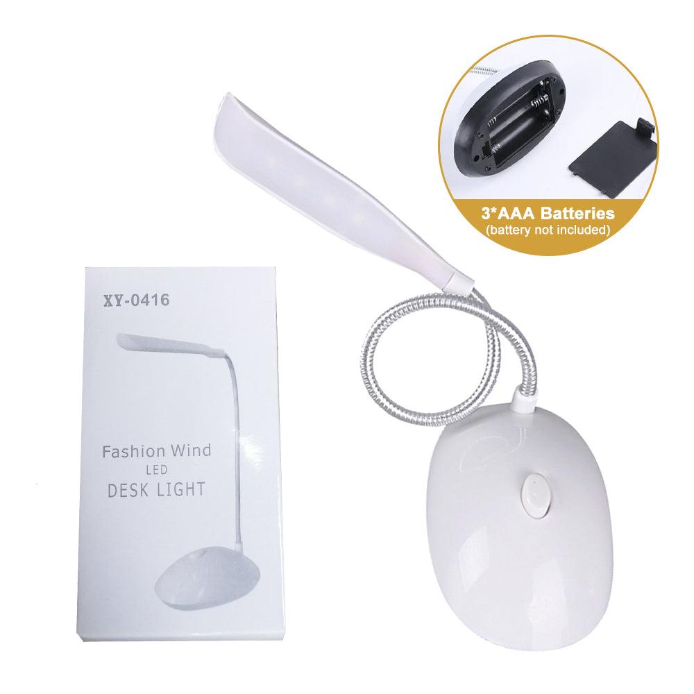 Mini Flexible LED Desk Lamp, 3xAAA Battery – White