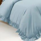 400 Thread Count Cotton Sateen Ruffle Duvet Cover Set
