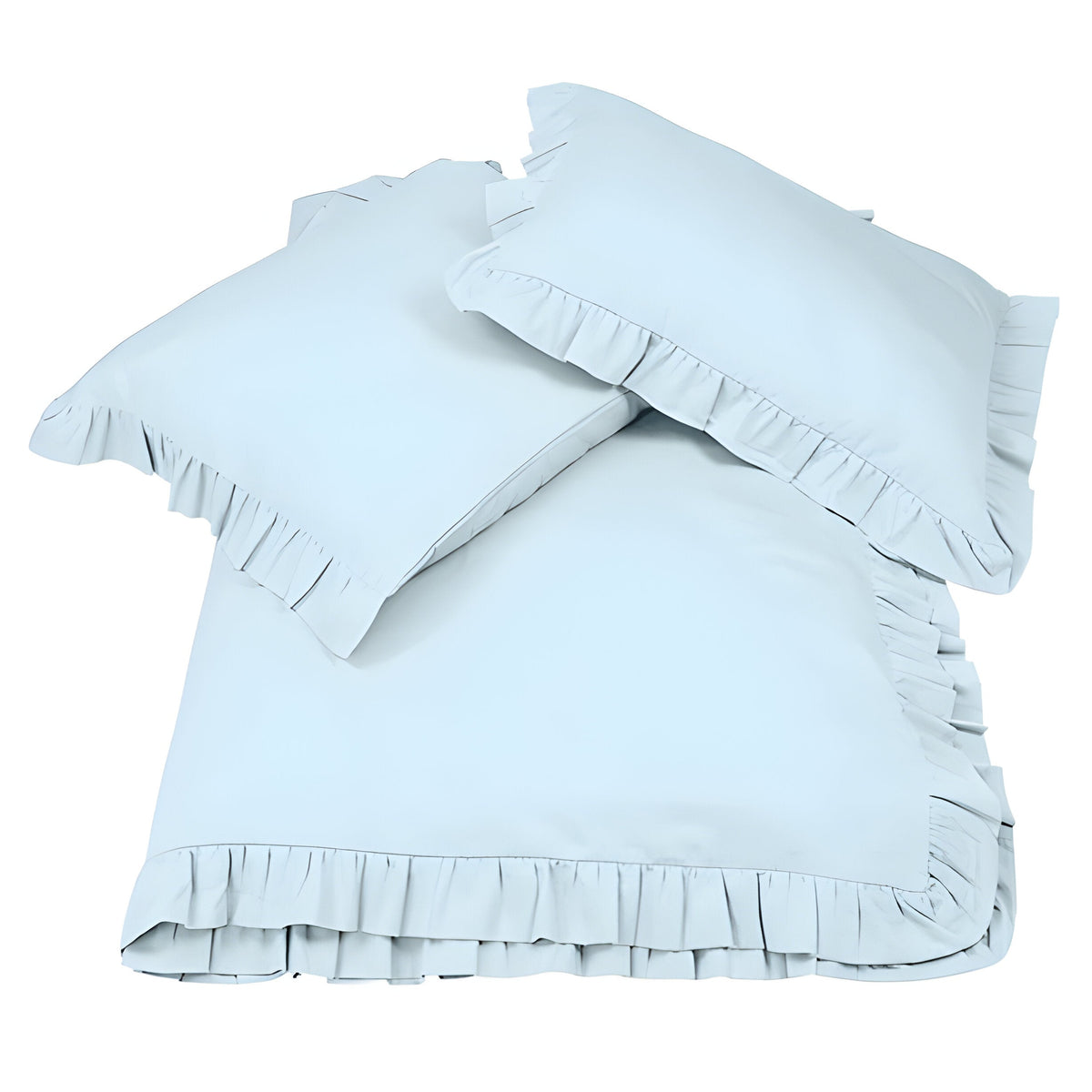 400 Thread Count Cotton Sateen Ruffle Duvet Cover Set
