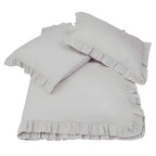 400 Thread Count Cotton Sateen Ruffle Duvet Cover Set