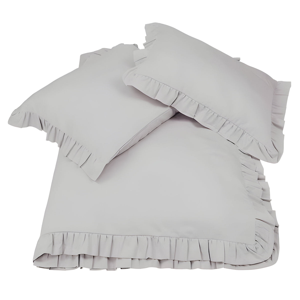400 Thread Count Cotton Sateen Ruffle Duvet Cover Set