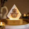 Selenite Hamsa Mood Lamp – 30 Light Modes