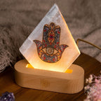 Selenite Hamsa Mood Lamp – 30 Light Modes