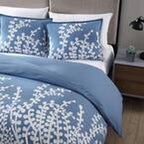 3-Piece Cotton Duvet Cover Set - One Size — Fits Full/Queen Beds