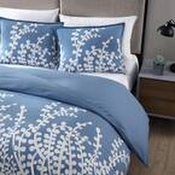 3-Piece Cotton Duvet Cover Set - One Size — Fits Full/Queen Beds