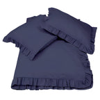 400 Thread Count Cotton Sateen Ruffle Duvet Cover Set