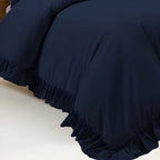 400 Thread Count Cotton Sateen Ruffle Duvet Cover Set