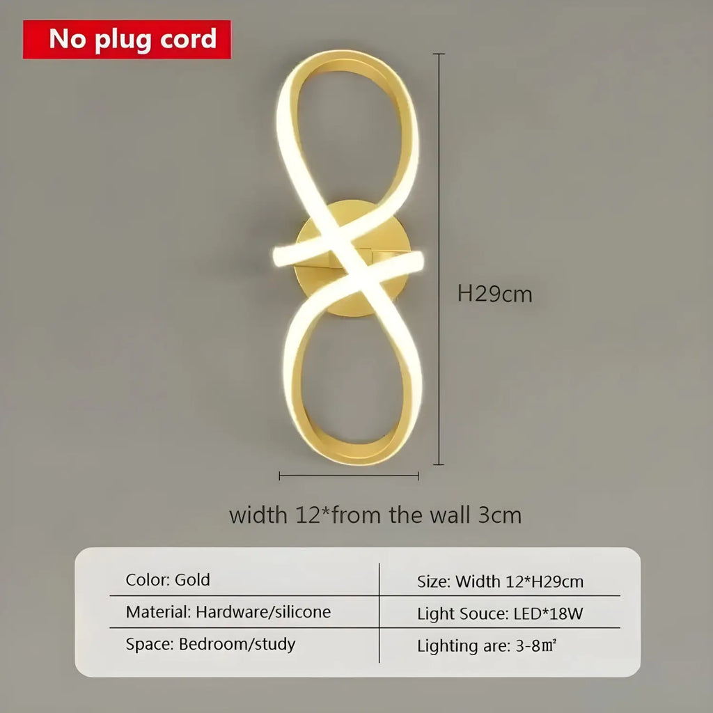 Nordic LED Wall Lamp – Modern Minimalist Bedside Light