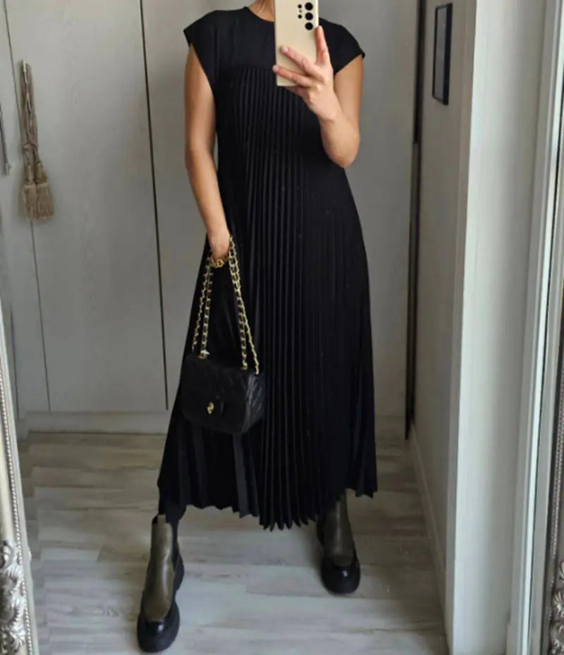 Loose Solid Color Dress for Women's Fashion