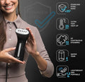 Handheld Portable Garment Steamer – Black Metal Steam Head