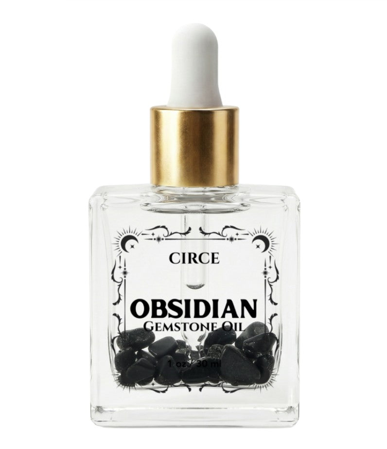 Black Obsidian Shimmer Body Oil – Amber & Vanilla