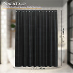 71" × 71" White Waterproof Shower Curtain Liner with Hooks