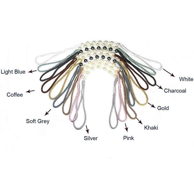 Pearl & Crystal Magnetic Curtain Tieback – Color Options
