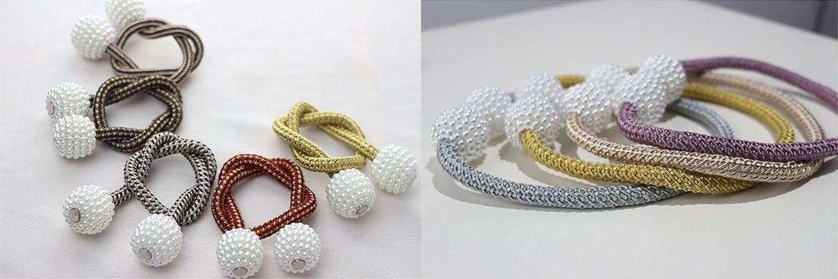 Pearl Magnetic Curtain Tieback – Color Options