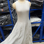 Pearl-Trim Lace Overlay Maxi Dress Set(MS464)