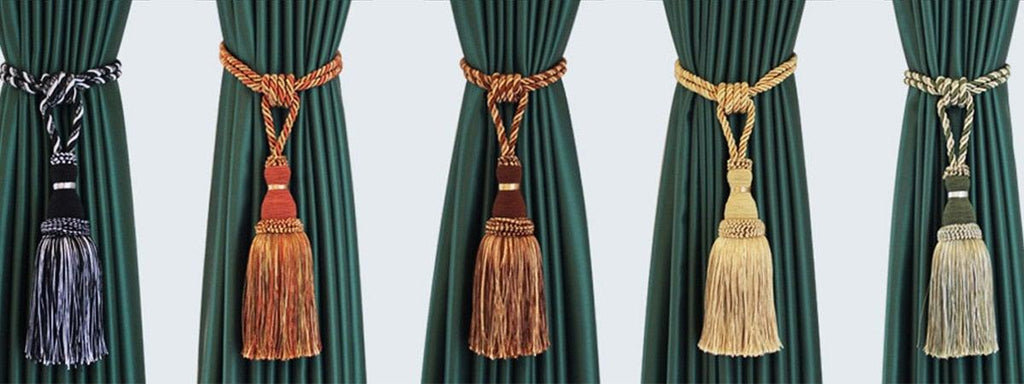 Handcrafted Braided Tassel Curtain Tiebacks – Color Options