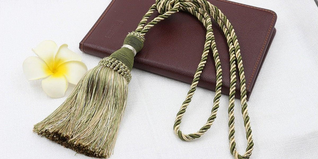 Handcrafted Braided Tassel Curtain Tiebacks – Color Options