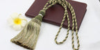 Handcrafted Braided Tassel Curtain Tiebacks – Color Options