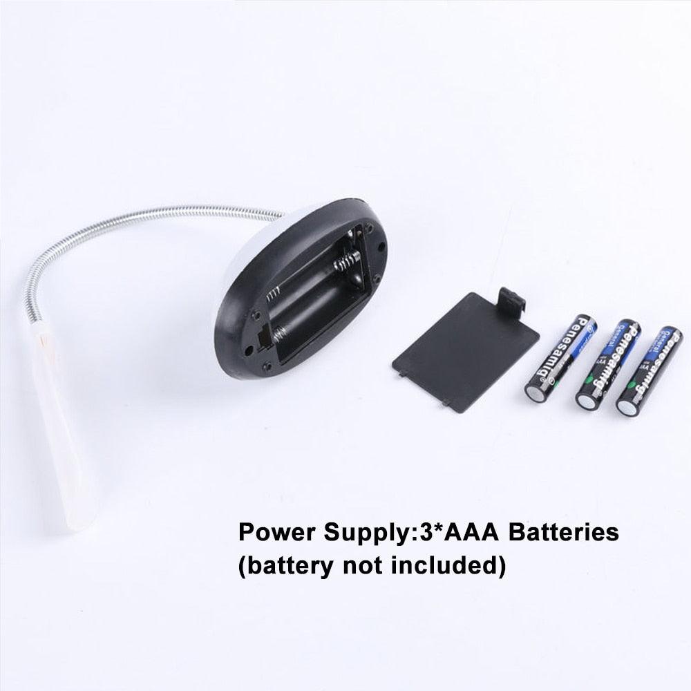 Mini Flexible LED Desk Lamp, 3xAAA Battery – White