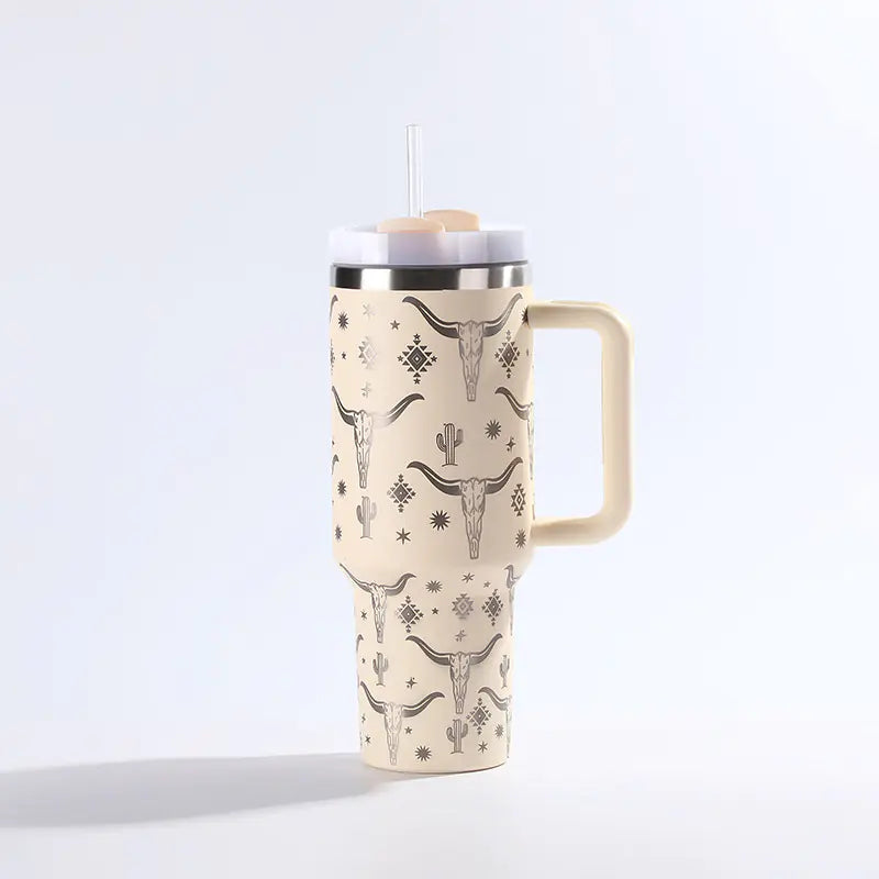 Stainless Steel Straw Tumbler