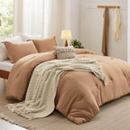 5-Piece King Size Boho Comforter Bedding Set with Throw Blanket – Bedsure (Burnt Orange)