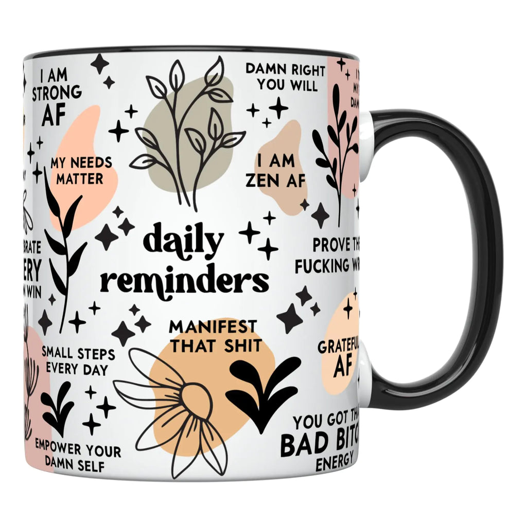 Sweary Affirmation Coffee Mug – Younique (11 oz, Black Handle)