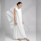 Sleeveless Slip Maxi Dress | Relaxed Fit Base Layer Abaya Dress(MS190)