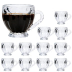 12-Piece Vintage 6 oz Glass Coffee Mug Set – Qappda