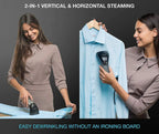 Handheld Portable Garment Steamer – Black Metal Steam Head