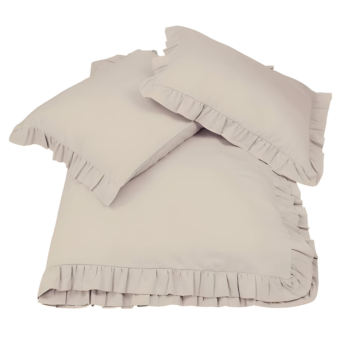 400 Thread Count Cotton Sateen Ruffle Duvet Cover Set