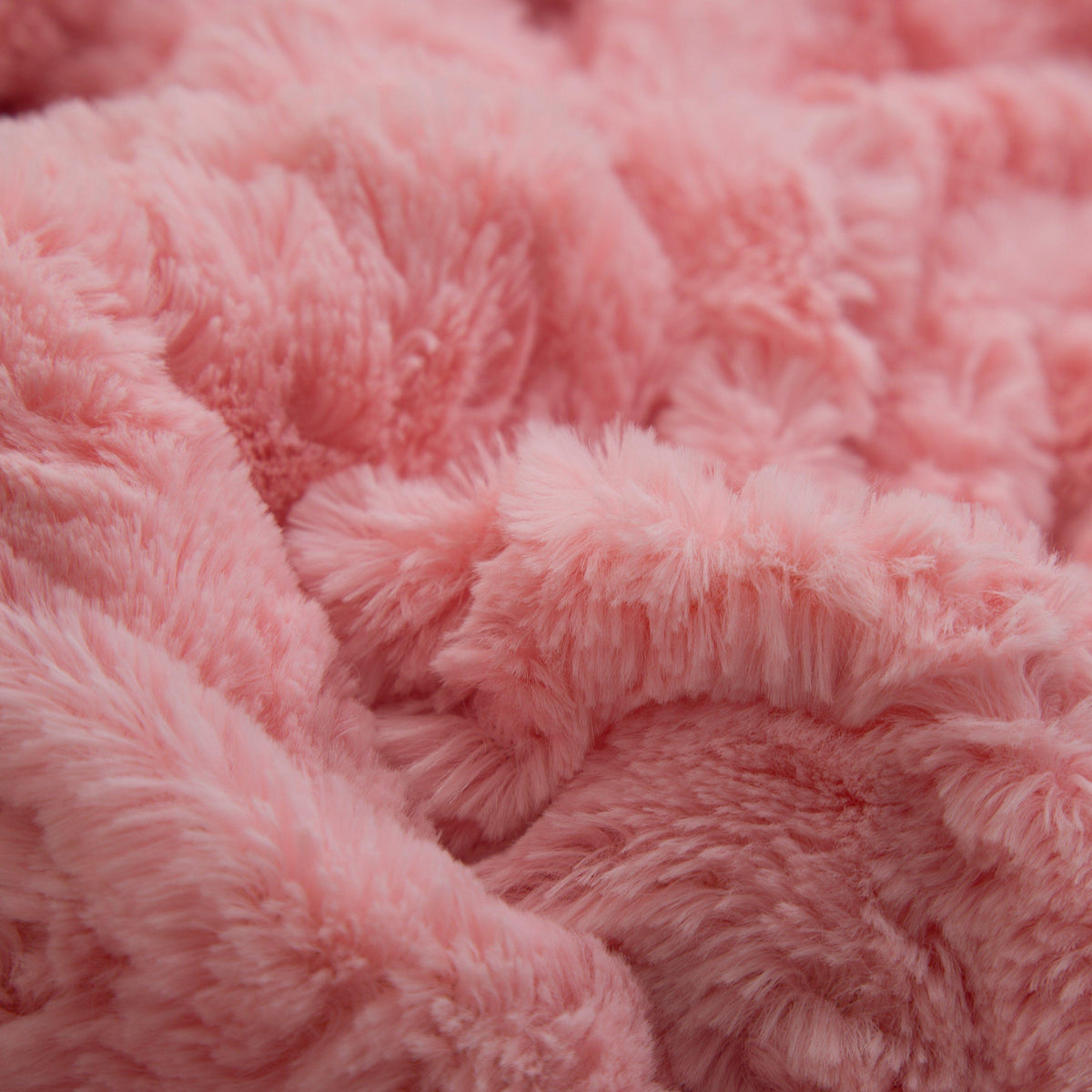 DaDa Bedding Pink Rose Bud Faux Fur Sherpa Blanket