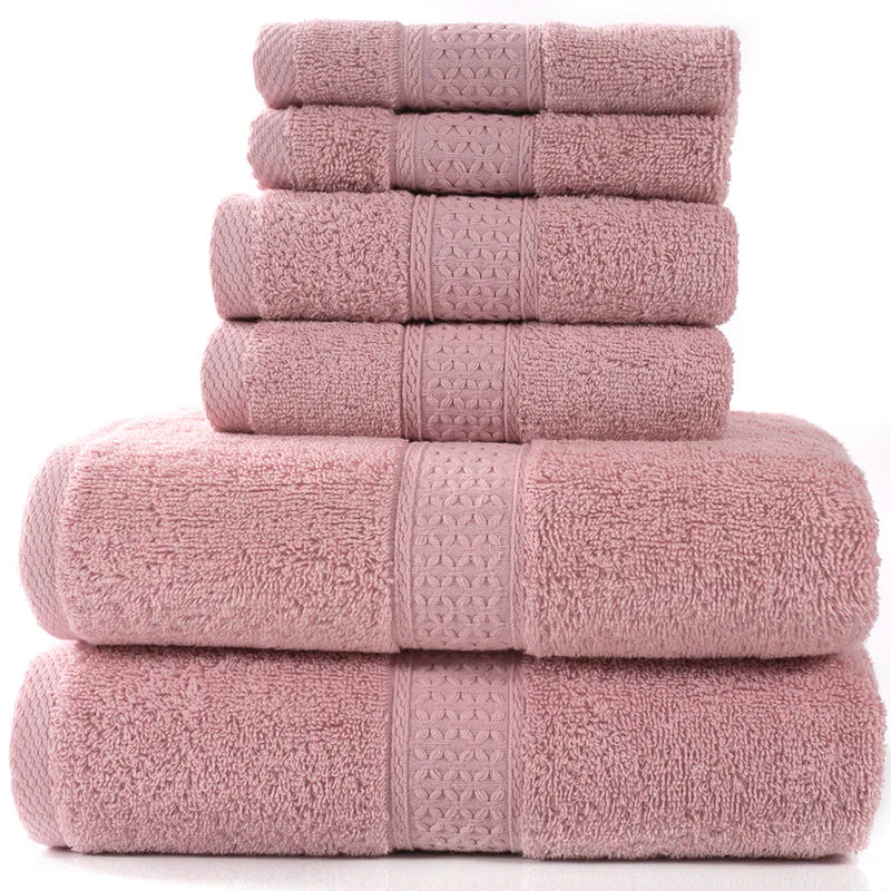 6-Piece Cotton Absorbent Bath Towel Set