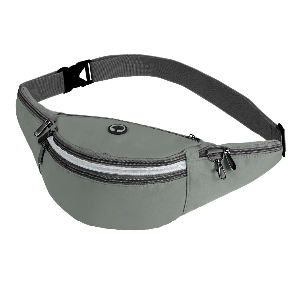Large Crossbody Fanny Pack with 5 Zipper Pockets – Wuhbjjxy