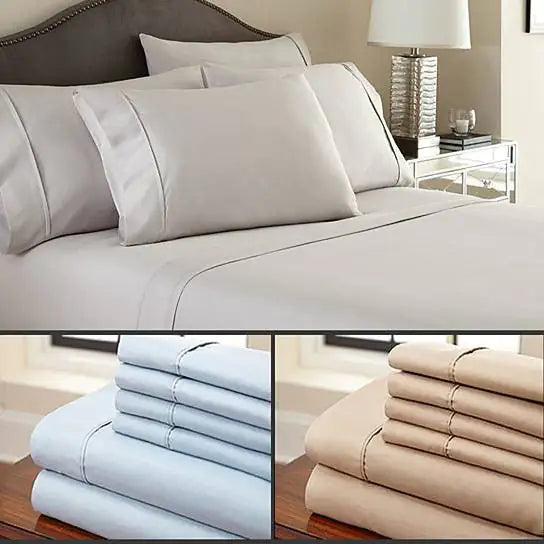 6-Piece Bamboo Bed Sheet Set – Multiple Colors