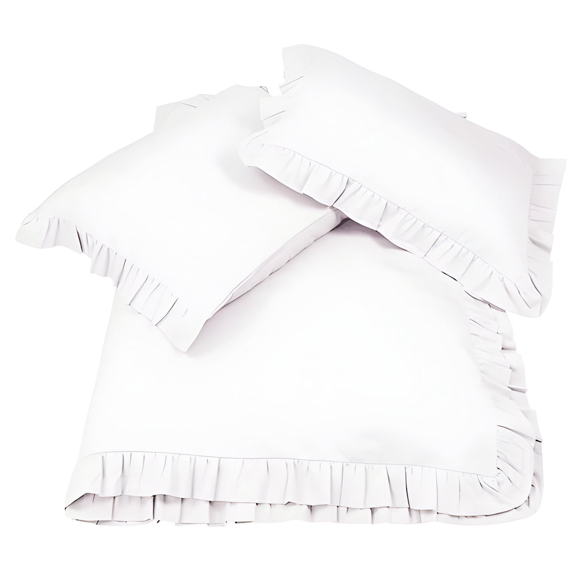 400 Thread Count Cotton Sateen Ruffle Duvet Cover Set