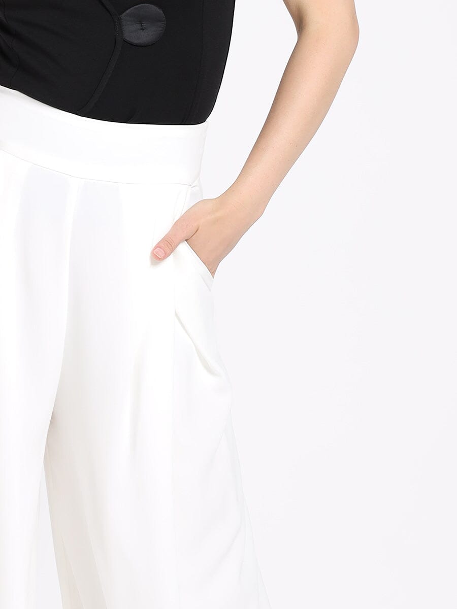 Wide Leg Solid Palazzo Flowy Pants