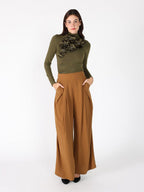 Wide Leg Solid Palazzo Flowy Pants