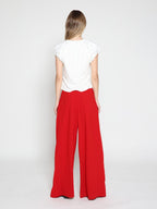 Wide Leg Solid Palazzo Flowy Pants