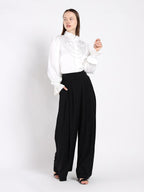 Wide Leg Solid Palazzo Flowy Pants