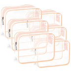 Clear TSA Toiletry Bag Set – Pink (6 Pack) Touyinger