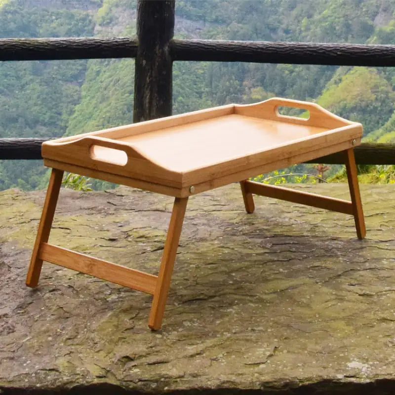 Bamboo Serving Tray with Handles – Heitcup